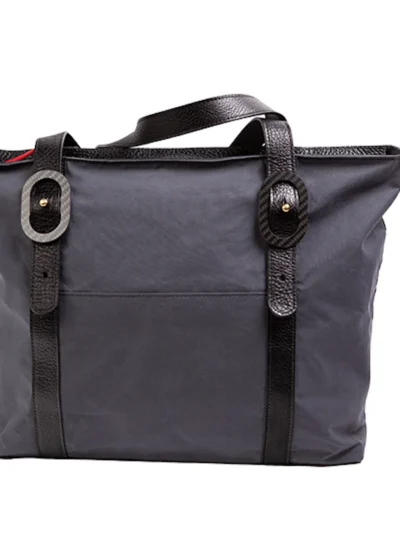 Monica Travel Tote in Waxed Cotton and Leather