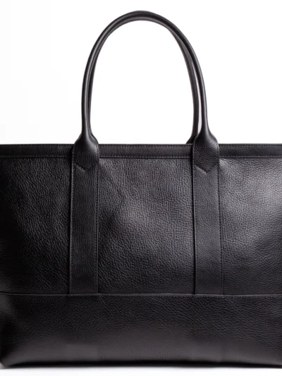 Leather Zip-Top Medium Tote