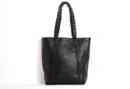 Braided Leather Angle Tote