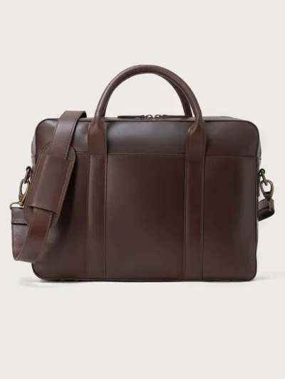 The Captain Vintage Brown Leather Briefcase