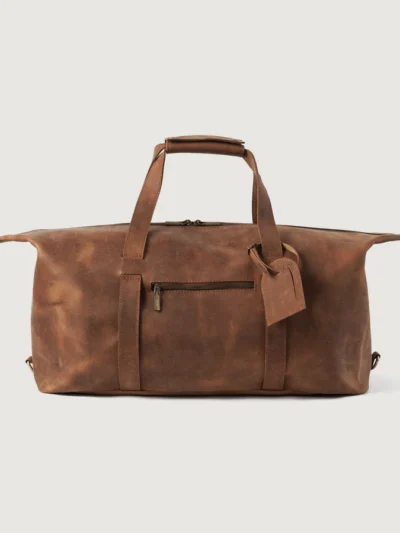 The Dale Vintage Tan Brown Leather Duffle Bag