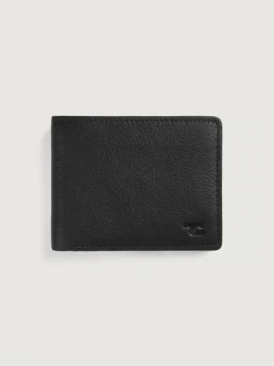 Voren Black Leather Bi-fold Wallet