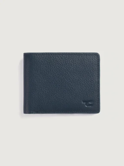 Voren Blue Leather Bi-fold Wallet