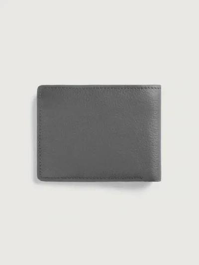 Voren Grey Leather Bi-fold Wallet