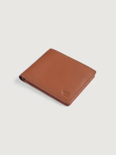 Voren Brown Leather Bi-fold Wallet